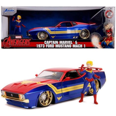 Masinuta Metalica Captain Marvel 1973 Ford Mustang Mach 1 Scara 1 La 24 - imagine 9